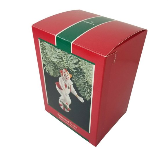 Vintage 1989 Hallmark Peppermint Clown Porcelain Christmas Tree Ornament Circus - Picture 6 of 7